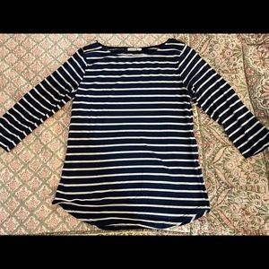 BEACON Stitch Fix top navy stripes Sm
